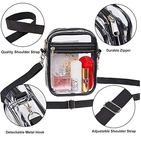 Summer Clear PVC Stadium Crossbody Bag