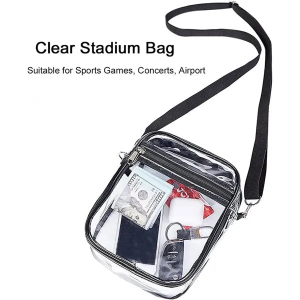 Summer Clear PVC Stadium Crossbody Bag