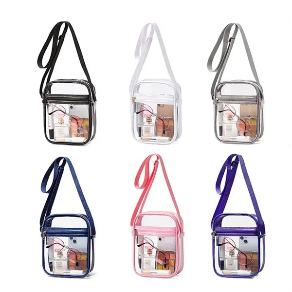 Summer Clear PVC Stadium Crossbody Bag