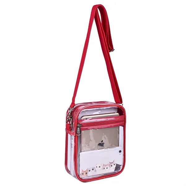 Summer Clear PVC Stadium Crossbody Bag