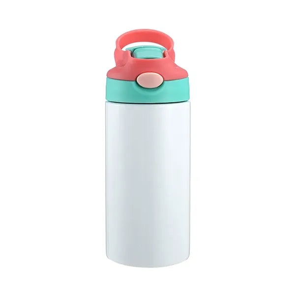 12oz Insulated Tumbler with Flip-Up Straw & Portable Handle