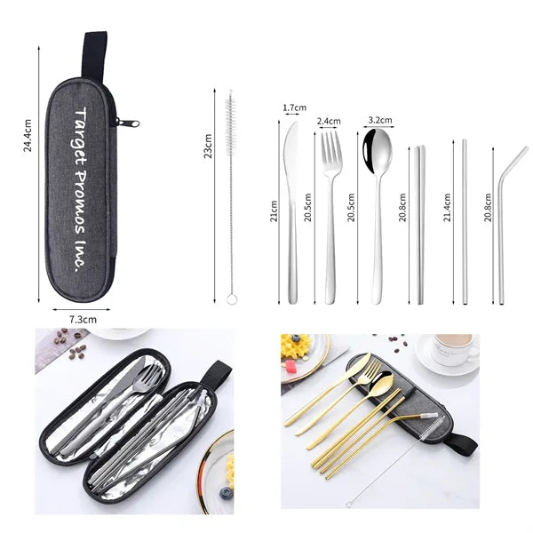 7 Pieces Stainless Steel Cutlery Utensil Kit