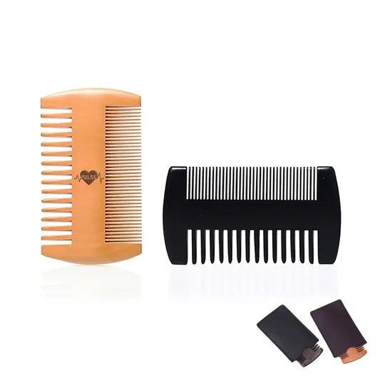 Walnut Wood Double-sided Beared Comb