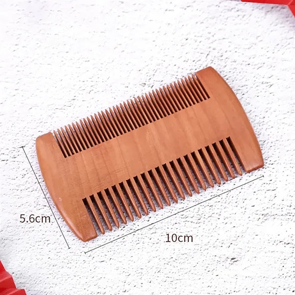 Walnut Wood Double-sided Beared Comb