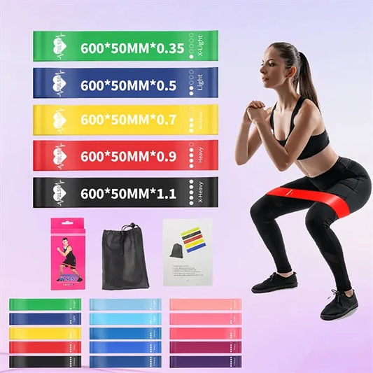 Multi-Purpose Rubber Workout Equipment Resistance Bands Set