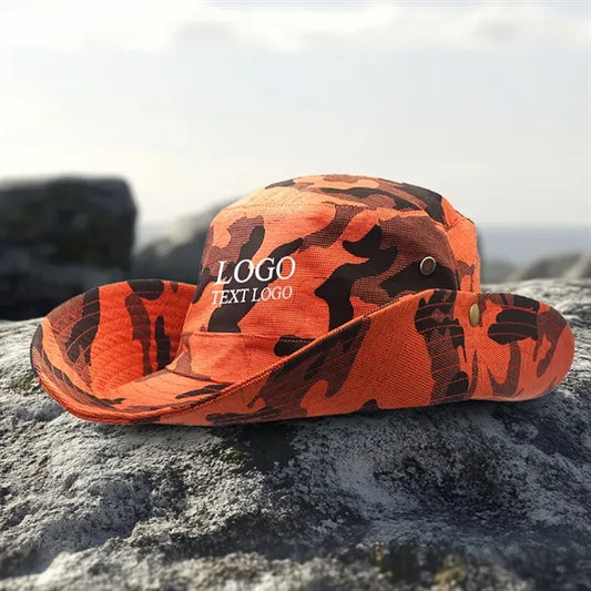 Tactical Camouflage Large Brim Custom Bucket Hats
