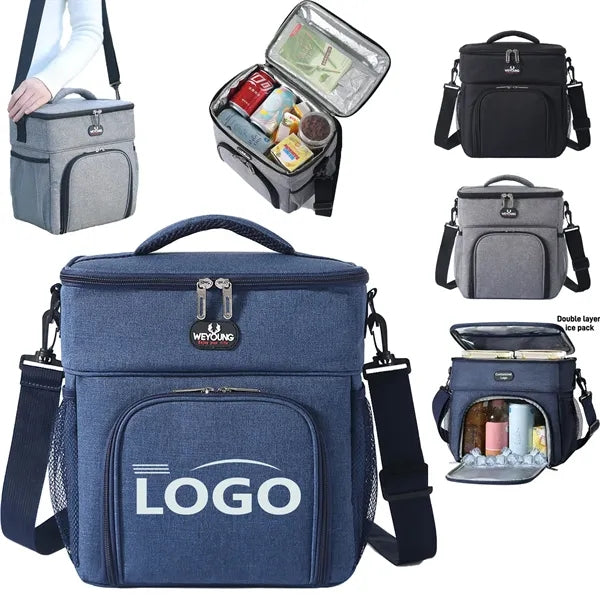 Double Layer Thermal Insulation Picnic Portable Lunch Bags