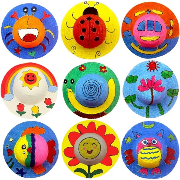DIY Painting Straw Hats