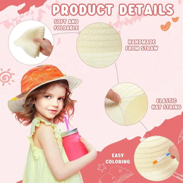 DIY Painting Straw Hats