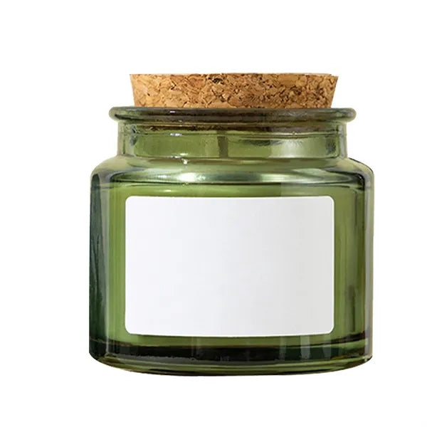 Forest-Inspired Soy Wax Candle - Green Glass Aroma Gift