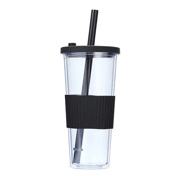 24 Ounce Plastic Cup With Straw