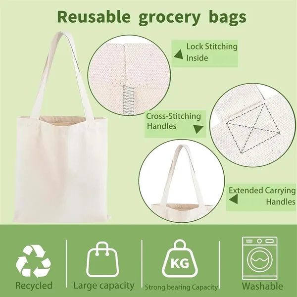 12 Oz Economy Cotton Canvas Tote Bag