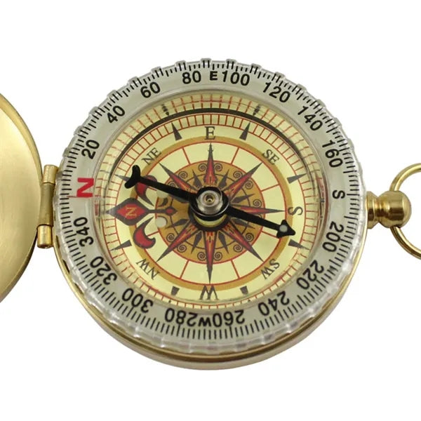 Glow-In-The-Dark Waterproof Vintage Metal Compass