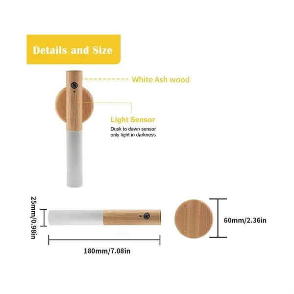 Wooden Motion Sensor Night Lights