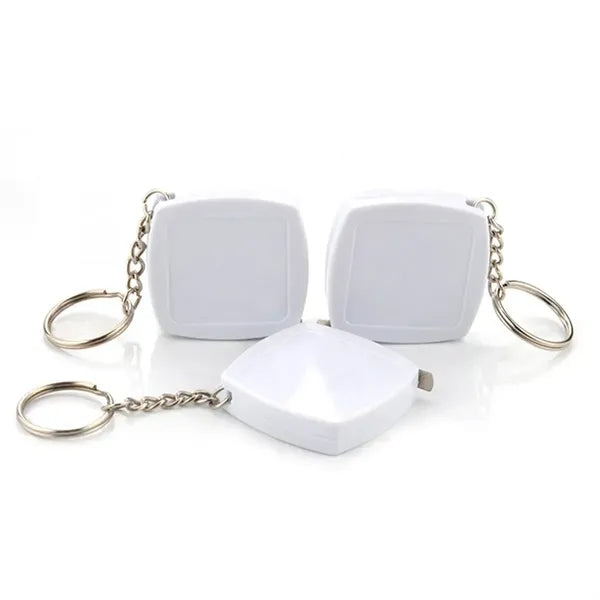 Keychain with Mini Steel Tape Measure