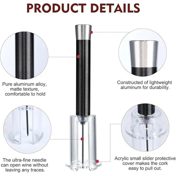 Air Pump Wine Opener Set