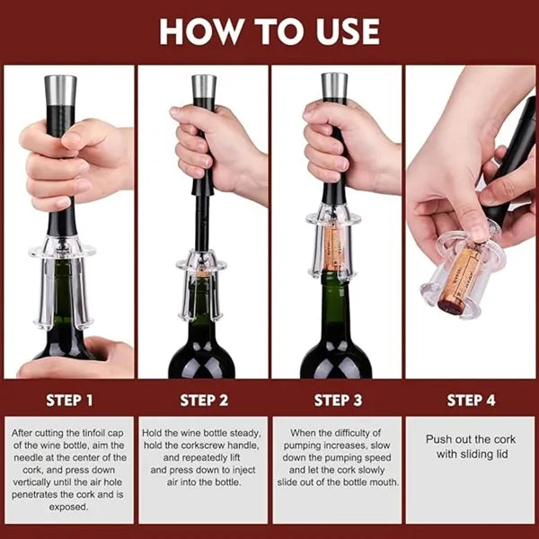 Air Pump Wine Opener Set
