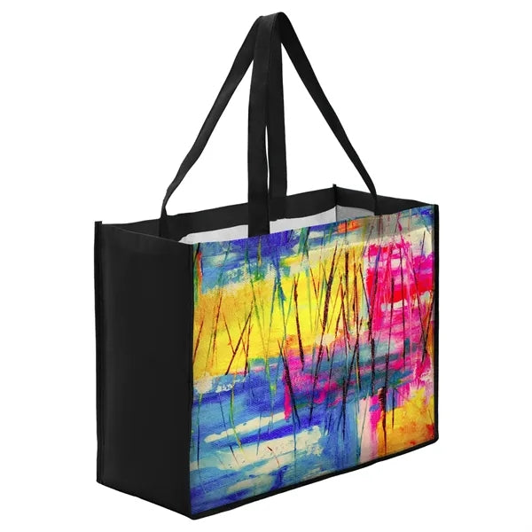 Sublimated PET Non-Woven Shopping Tote Bag Gusset 16"x12"x6"