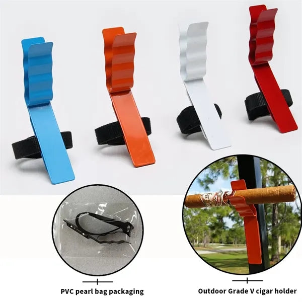 Outdoor Durable Mn Steel Cigar Clip Holder