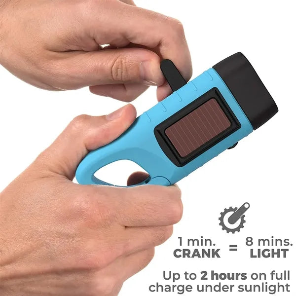 Hand Crank Solar Powered Flashlight