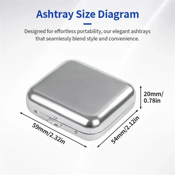 Mini Stainless Steel Portable Ashtray