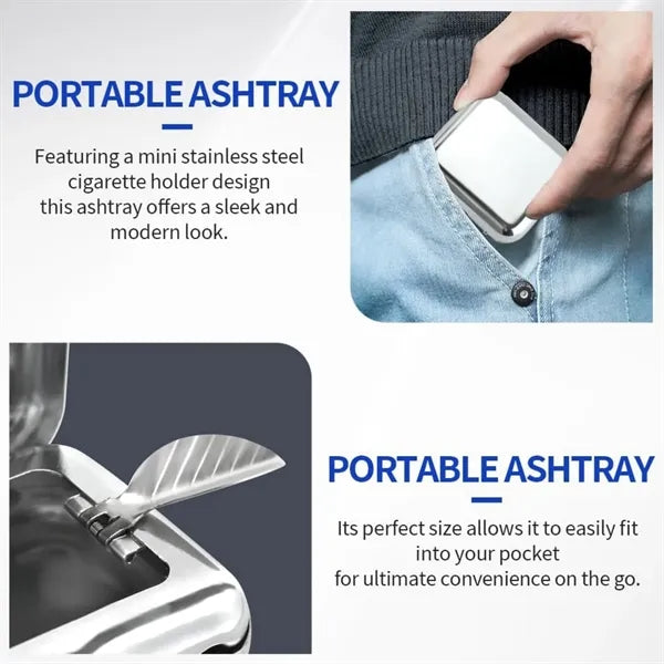 Mini Stainless Steel Portable Ashtray