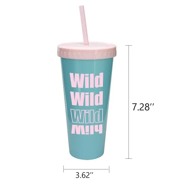 Straw Large Capacity Square Mug 50 MOQ
