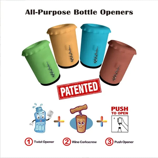 3-in-1 Magnetic Automatic Push Down BeerBottle Opener