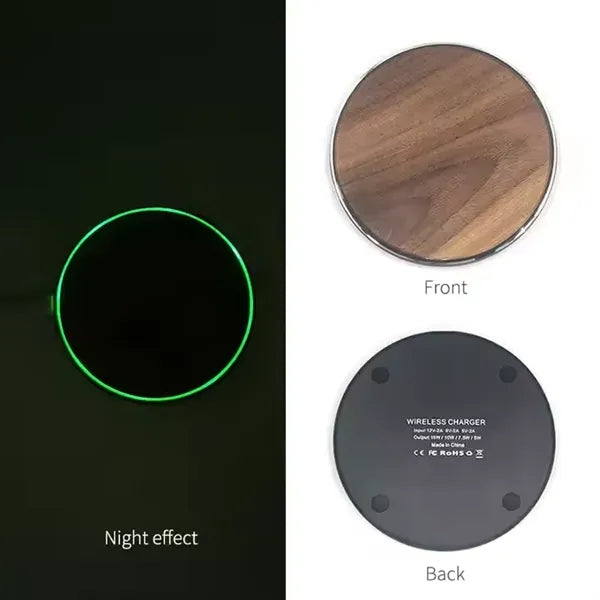 15W Wooden Wireless Charger