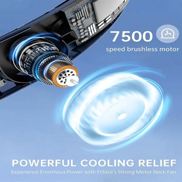 LED Display Rechargeable Neck Fan