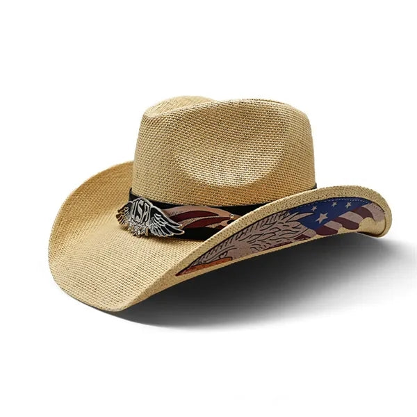 Viscose Cowboy Hat w/ Classic Retro Summer Sun Protection