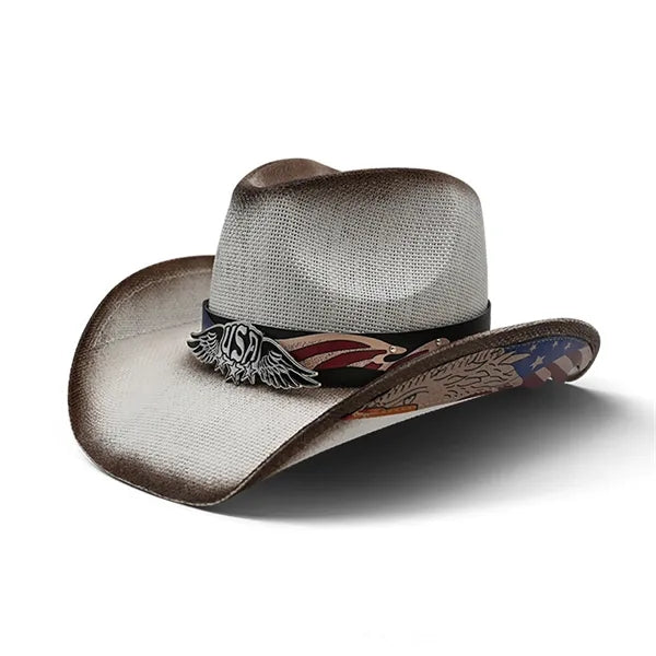 Viscose Cowboy Hat w/ Classic Retro Summer Sun Protection