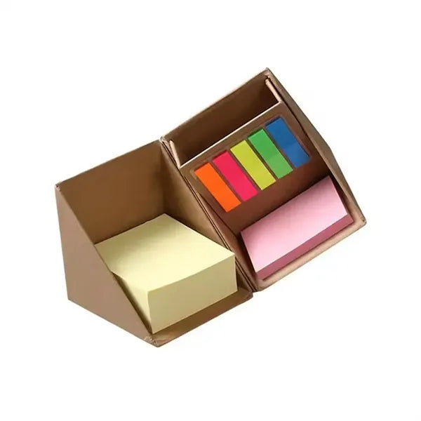 Multifunction Folding Cardboard Memo Cube and Desk Organizer