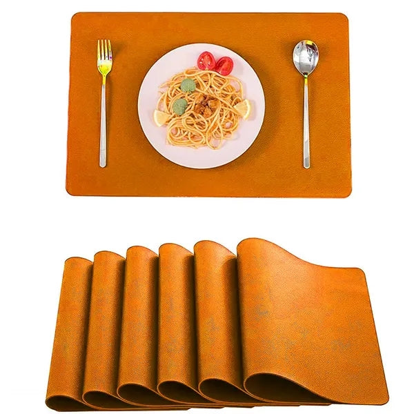 Leather Table Mats Heat Restaurants Kitchen Outdoor Placemat