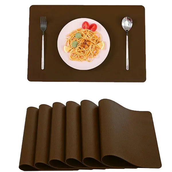 Leather Table Mats Heat Restaurants Kitchen Outdoor Placemat