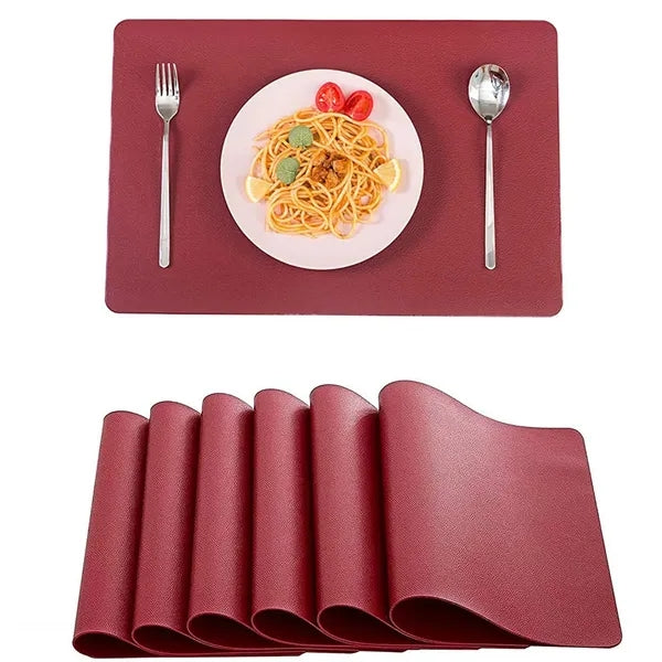 Leather Table Mats Heat Restaurants Kitchen Outdoor Placemat