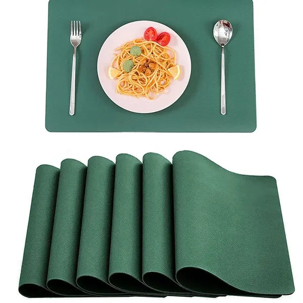Leather Table Mats Heat Restaurants Kitchen Outdoor Placemat
