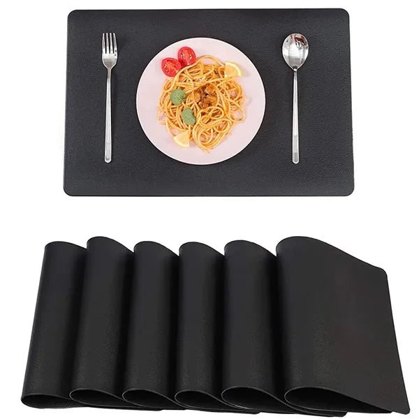 Leather Table Mats Heat Restaurants Kitchen Outdoor Placemat