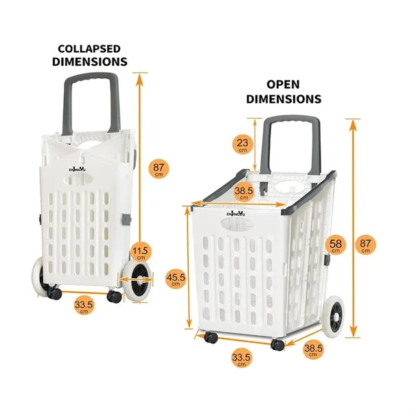 Hand Truck Foldable Trolley Portable Shopping Cart