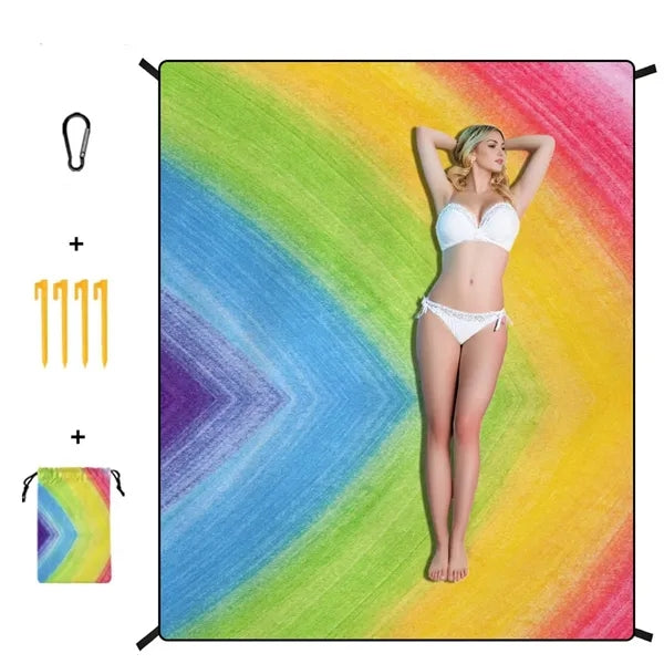 Microfber Sand Free Bohemian Beach Blanket Mat