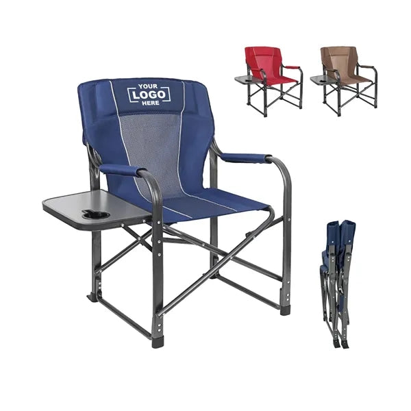 Portable Folding Camping Chair with Side Table