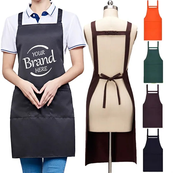 Adjustable Kitchen Apron w/2 Pockets
