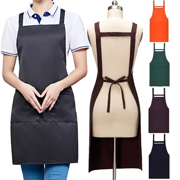 Adjustable Kitchen Apron w/2 Pockets