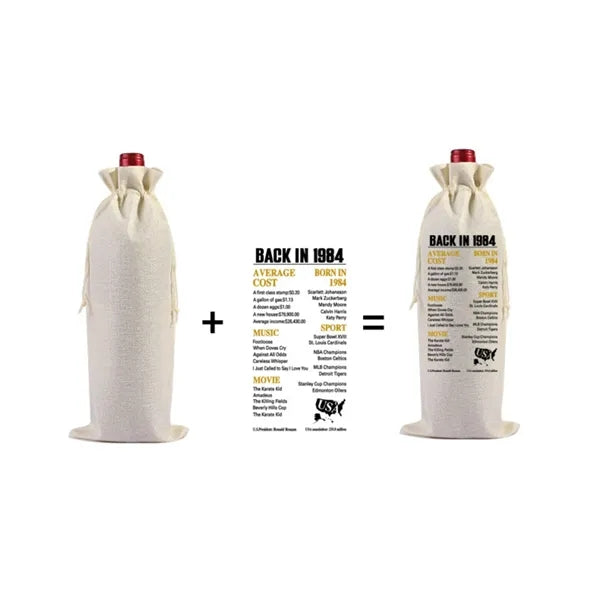 Festival Linen-Type Wine Bottle Pouch
