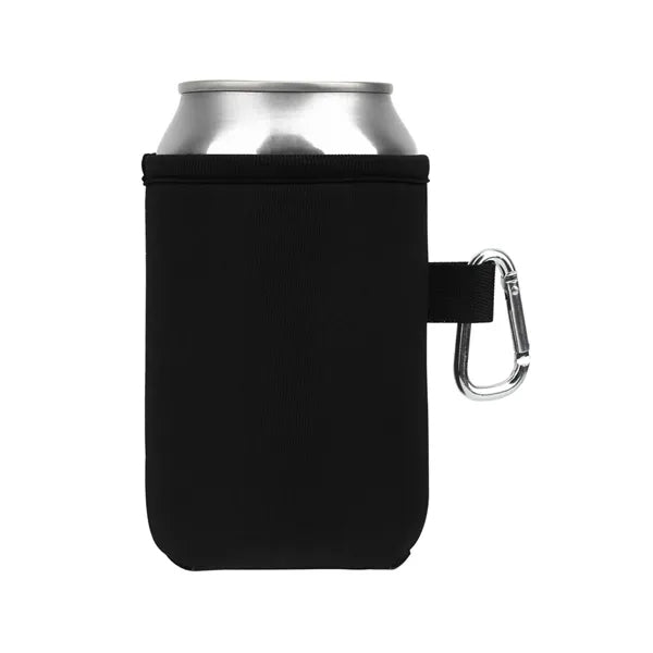 Neoprene Collapsible Can Cooler Sleeve With Carabiner