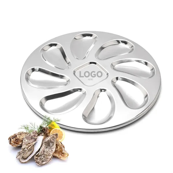 8 Slots Oyster Grill Pan Stainless Steel Plate