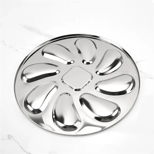 8 Slots Oyster Grill Pan Stainless Steel Plate