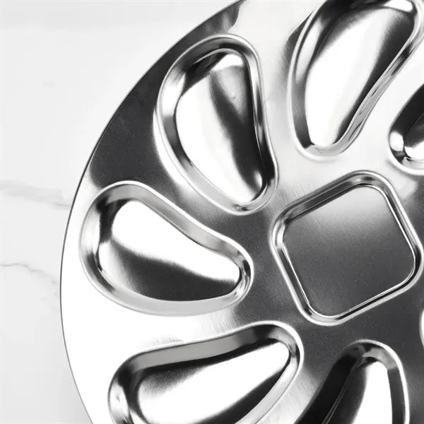 8 Slots Oyster Grill Pan Stainless Steel Plate