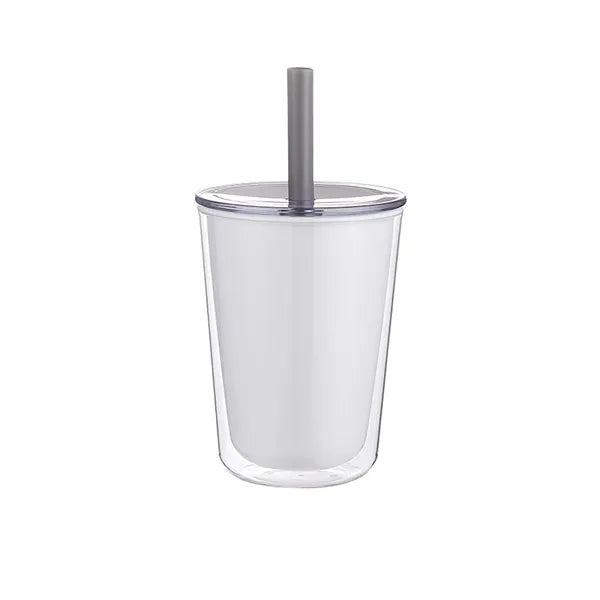 Double-Layer Straw Cup with Heat Resistance