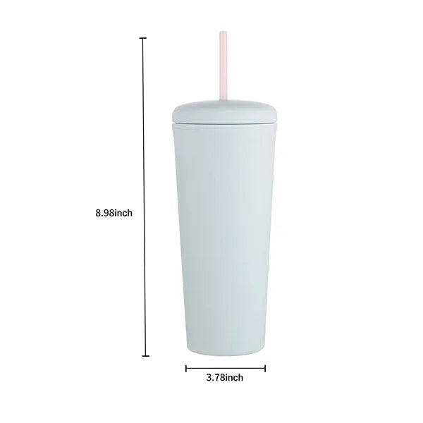 Large Capacity Double-Layer Straw Cup